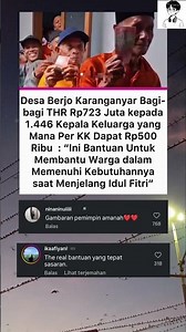 Warga Desa Berjo Sumringah, Dapat THR Rp500 Ribu Per KK Jelang Idul Fitri 🌙😊 #shortvideo