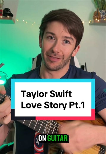 Taylor Swift Love Story Acoustic guitar lesson for beginners Pt.1 #taylorswift #Lovestory #guitartutorial #guitartok
