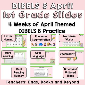 1st Grade DIBELS April Practice Slides LNF PSF NWF WR ORF Vocab Oral Language
