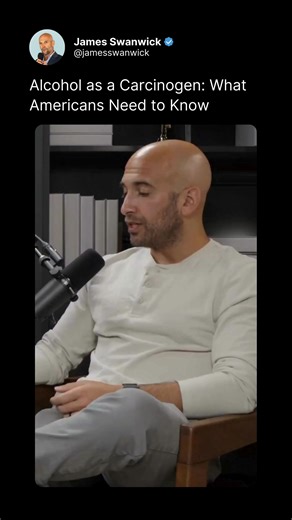 Alcohol is classified as a carcinogen, and dose matters. It's associated with seven different types of cancer, and even moderate drinking can increase your risk. Shockingly, less than half of Americans are aware of this risk factor. We're breaking down the science and the recent Surgeon General's report so you can be fully informed. Credits: @syattfitness and @cancernutritionhq Follow @jamesswanwick for the best alcohol-free content! #alcoholfree #quitdrinking #wine #alcohol | Alcohol Free Lifes