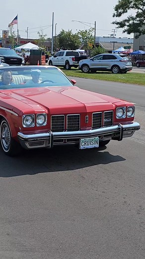 1.7K views · 56 reactions | Oldsmobile Delta 88 Royale Red Convertible Classic Car Drive By Woodward Dream Cruise 2023 | Casey Faitel | Facebook