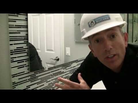 Glass Tile Mirror Frame Installation