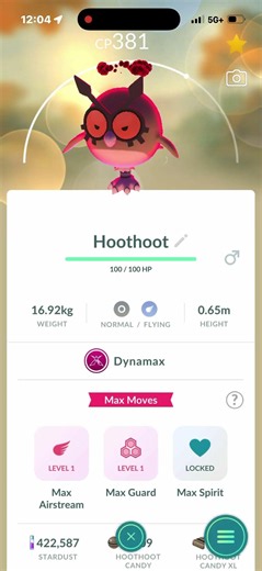 Max Guard Move On Dynamax Hoothoot In Pokémon Go