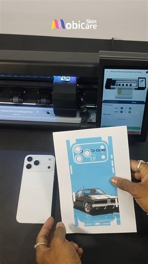 Mobicare machine cuts mobile skins in seconds | Mobile Skin Cutting Software #mobicareskin #mobile