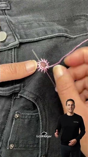 Repair your jeans with this viral embroidery trick and save your favorite clothes #DIY #Sewing #F...