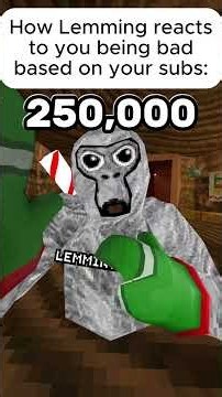 How Lemming reacts to you doing something bad based on your subs:
