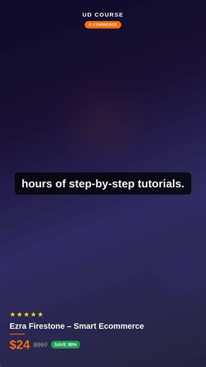 Unlock Ecommerce Success with Ezra Firestone – Smart Ecommerce Course!