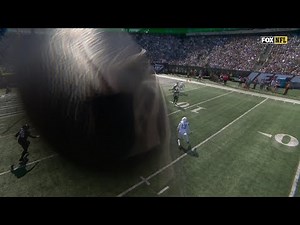 SkyCam taking shots! Fields' deflected pass hits camera