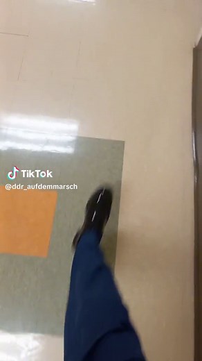 attempting the Prussian Goose step in ROTC uniform