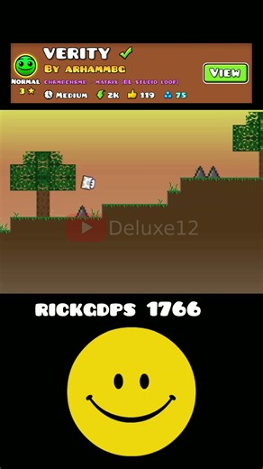 Verity Challenge Geometry Dash #geometrydash #deluxe12 #shorts