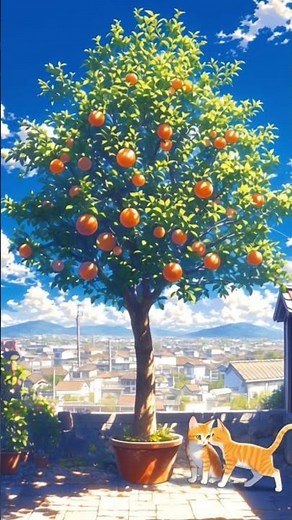 Orange Mishap! Kitten Gets Bonked by a Mikan 🍊 But Look at the Cozy Comfort!