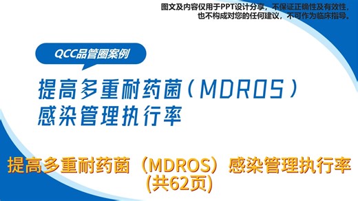 提高多重耐药菌（MDROS）感染管理执行率(共62页)