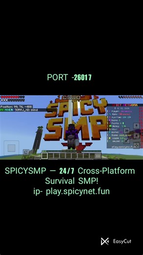 SPICYSMP — 24/7 Cross-Platform Survival SMP!#gamerfleet #minecraft #minecraftpublicsmppe
