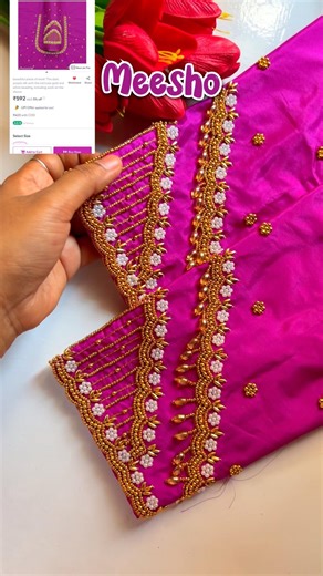 meesho latest work blouse pieces | computer embroidery | maggam work | aari work | meesho haul