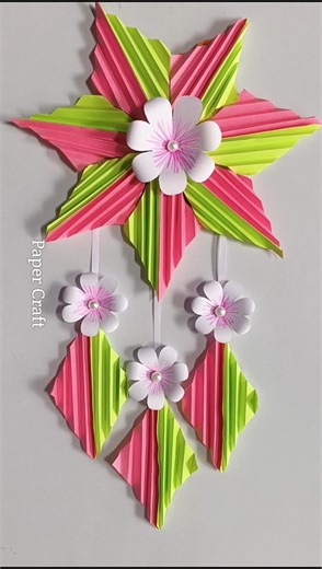 Quick & Easy Paper Wall Hanging Ideas /Flower Wall decor / paper flowers /cardboard craft reuse
