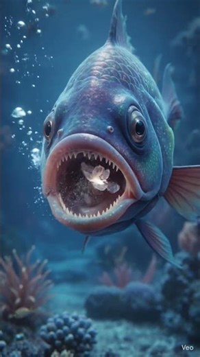 fish eating and video