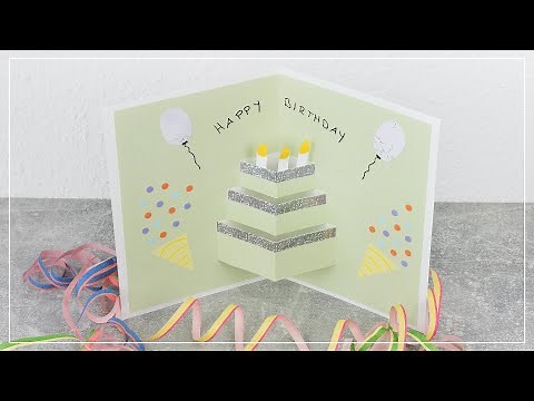 DIY Pop Up Geburtstagskarte selber basteln | Geschenkidee aus Papier
