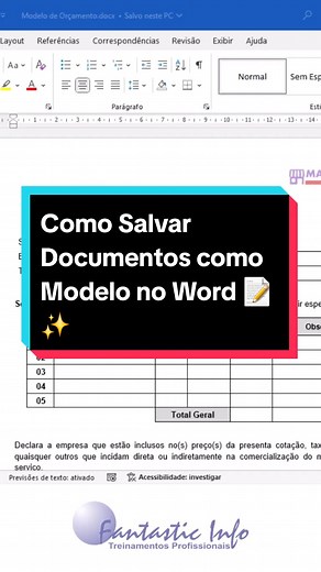 Como Salvar Documentos como Modelo no Word