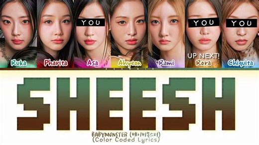 BABYMONSTER - (베이비몬스트) SHEESH [KARAOKE] YOU AS Rora, Chiquita, Asa (Color Coded Lyrics) Willing To Accept Star's ⭐⭐⭐ | JironLyrics