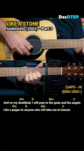 Like a Stone - Audioslave (2003) Easy Guitar Chords Tutorial with Lyrics Part 3 SHORTS REELS | Doc OTEP Studio