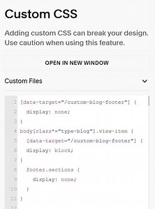 [Share] Custom Footer on Blog Page