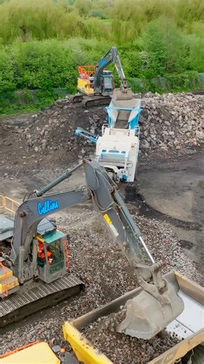 7.8K views · 183 reactions | Collins aim to recycle as much waste material as possible on site to minimise landfill as well as the importation of virgin aggregates. #collinsearthworks #environmentallyfriendly #environmentallyconscious #environmentalawareness #heavyequipment #machinery #quarry #crusher #excavator #construction | Collins Earthworks Ltd | Facebook