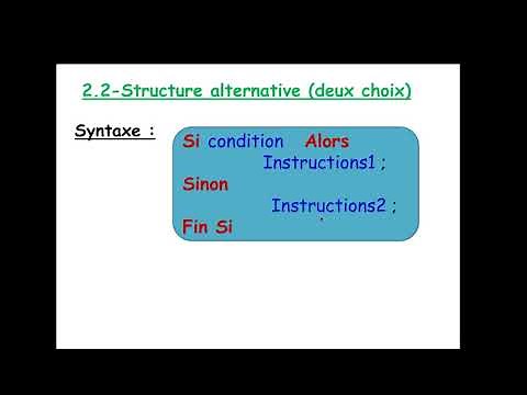 Module 3 : Algorithme chapitre 2: Structure de contrôle de base