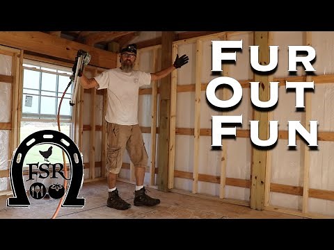 Finished Furring Out the Outside Walls of the Barndominium