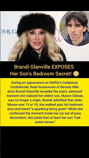 Brandi Glanville EXPOSES Her Son’s Bedroom Secret! 😳 #hollywood #news