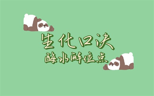 生化口诀—常见酶水解位点