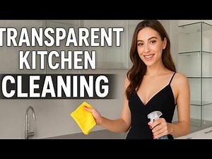 [4K]🌸CLEANING THE TRANSPARENT KITCHEN WITH ME🌸With people in beautiful clothes ☺️