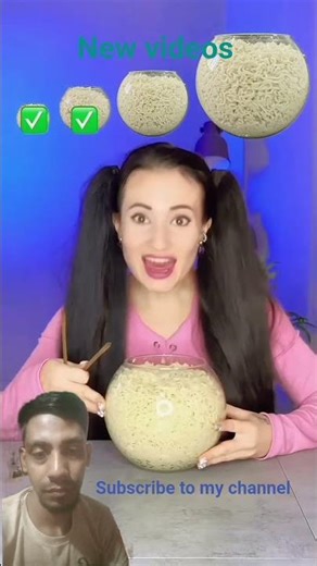 Small vs Giant Ramen Challenge! 🍜🔥 #shorts #katebrush #viral