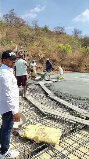 How to Pour a Concrete Roof Slab: Step-by-Step Construction #construction #shorts