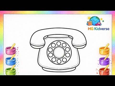 Telephone Coloring for Kids ☎️ | Learn Colors Easy & Fun 🎨
