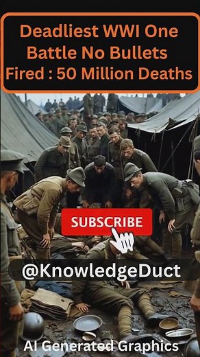 World War One’s deadliest battle : No Bullets No Explosions. : 50 million Deaths Recorded Worldwide