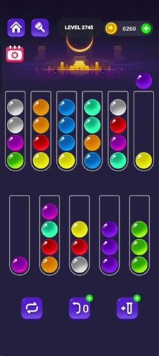 Ball Sort Master Level 2745 #ballsortmaster #ballsortmastersolution #puzzlegame #gaming #games