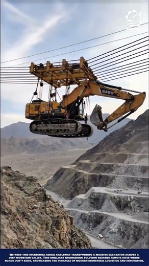 Heavy Excavator Transporting Machine Work for Remote Mountain Cliff deployment & equipment delivery