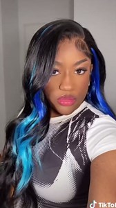 Colored Clip-in Hair Extensions 22 Inch 16 PCS (8 Purple + 8 Bule) - Synthetic Hair Accessories for Halloween Costumes, Christmas Parties & Birthday Decor