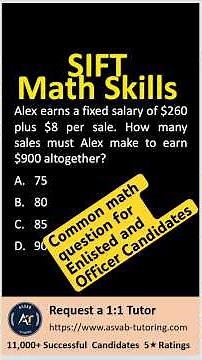 Army Aviation test ( SIFT) MATH SKILLS Review