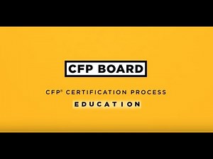 CFP® Certification Process - Education Requirement