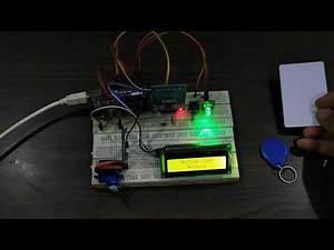 RFID door lock using arduino and servo motor along with display and buzzer with led