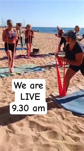 LIVE Beach Pilates Workout for Women Over 50 | Resistant Bands #pilateslive #pilatesworkout #core