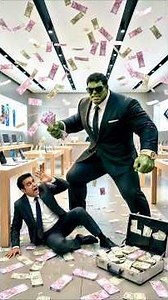 Manager ne dhakka mara! 😡 Hulk ne kharid liya Apple Store📱Sigma Ending #shortsfeed #ai #hulk #aihulk