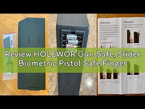 Review HOLEWOR Gun Safe, Slider Biometric Pistol Safe Fingerprint Bedside Gun Lock Box, 3 Ways Quick