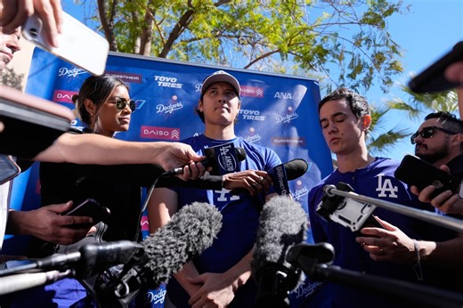 Shohei Ohtani will return to mound for Dodgers in spring training game Wednesday against Giants
