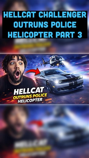 Kalebs Page on Instagram: "Hellcat outruns police helicopter 🚁 part 3 #kalebreacts #police #cops #hellcat #fyp"