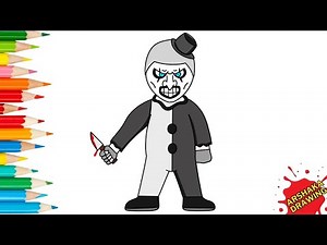 Learn How to Draw Art The Clown Easy for Kids | Halloween Art Drawing Tutorial