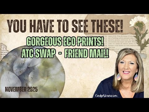 Eco Print Papers From Colorado! + ATC Artist Trading Card Swap