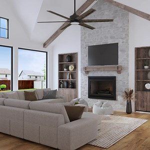 Honeywell Ceiling Fans Talbert, 62 Inch Ceiling Fan with Color Changing LED Light, Remote Control, Dual Mounting Options, 6 Dual Finish Blades, Reversible Airflow - 51851-01 (Matte Black)