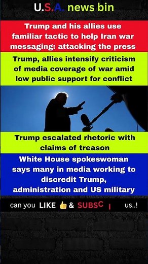 Treason? Trump Attacks Press Over Iran War Coverage! #shorts #USA #NEWS